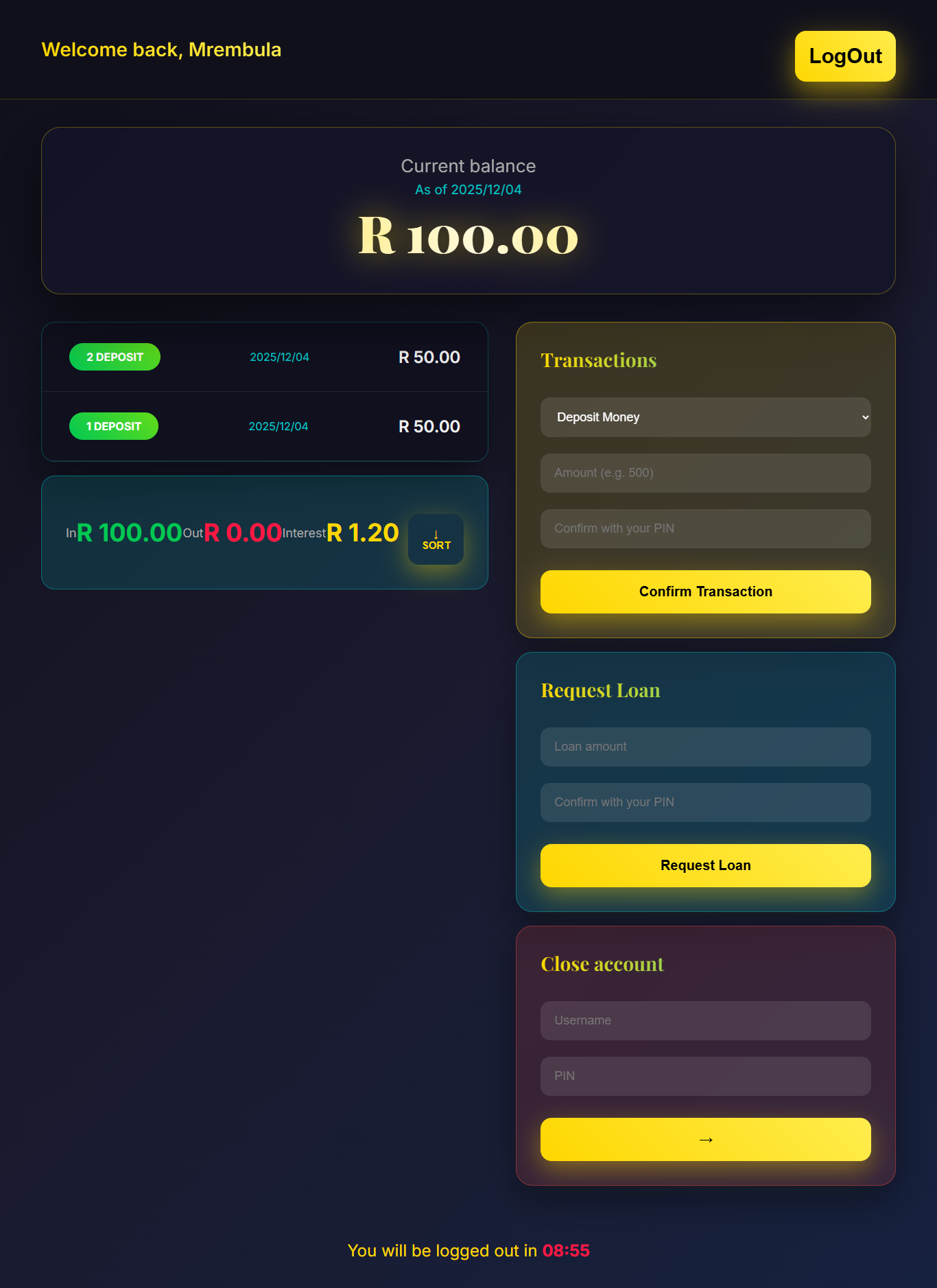 Bank UI